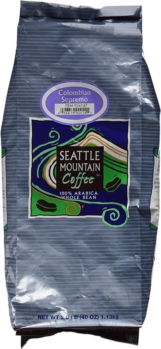 Seattle Mountain Coffee - Colombian Supremo - Whole Beans - 2.5 Lbs