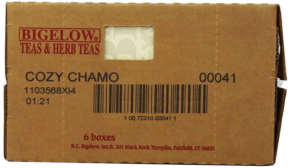 Bigelow Cozy Chamomile Herbal Tea, 20-Count Boxes (Pack of 6) N2