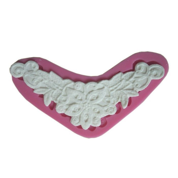 Allforhome 3d Triangle Lace Silicone Cupcake Mould Fondant Sugar Mini Mold Craft Molds DIY Cake Decorating Moulds