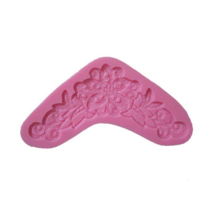 Allforhome 3d Triangle Lace Silicone Cupcake Mould Fondant Sugar Mini Mold Craft Molds DIY Cake Decorating Moulds N2