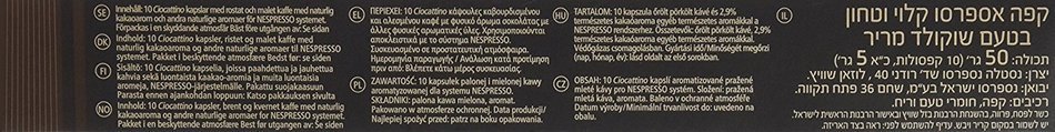 Nespresso OriginalLine Capsules: Ciocattino, 50 Count N3