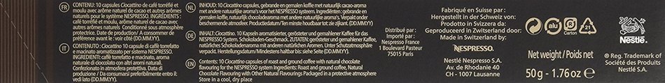 Nespresso OriginalLine Capsules: Ciocattino, 50 Count N4