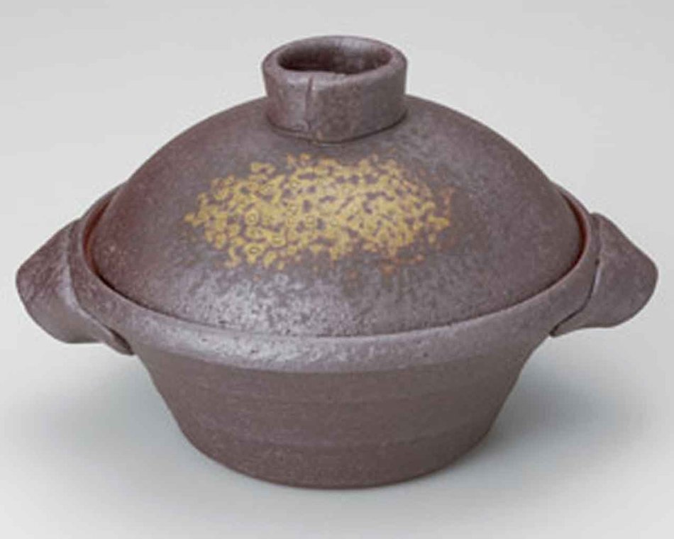 Yakishime for 1-2 persons 7.9inch Donabe Japanese Hot pot Brown Ceramic Made in Japan