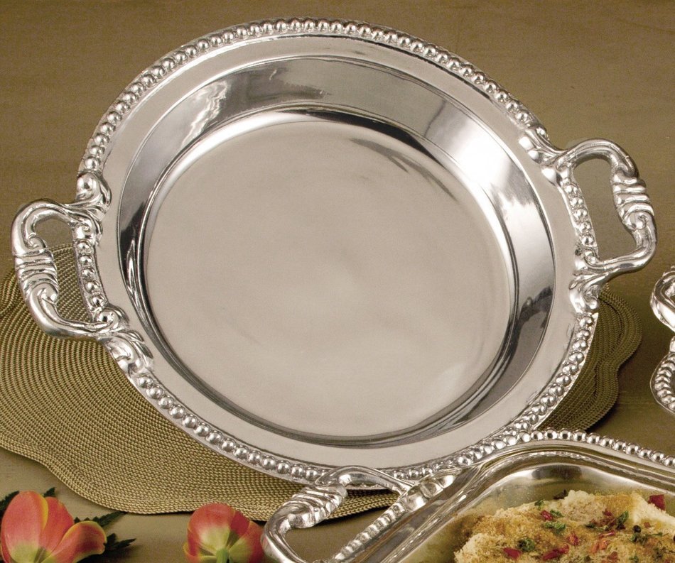 Beatriz Ball 6015 PEARL David Round Pyrex Casserole, 9", Silver N2