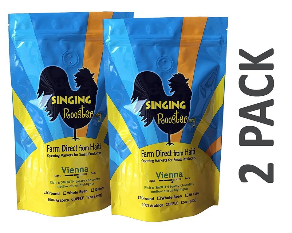 2 Pack Haitian Coffee, Vienna Medium-Dark, 24oz - GROUND