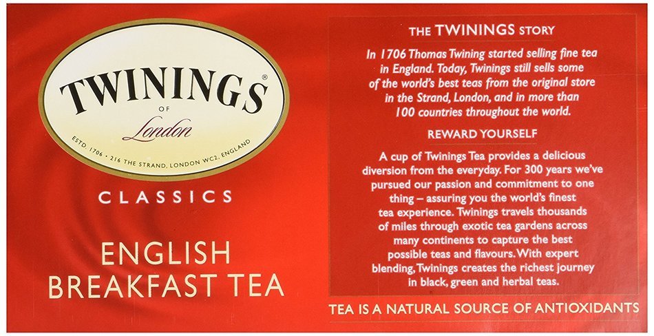 Twinings Tea English Breakfast Tea, 50 ct N4