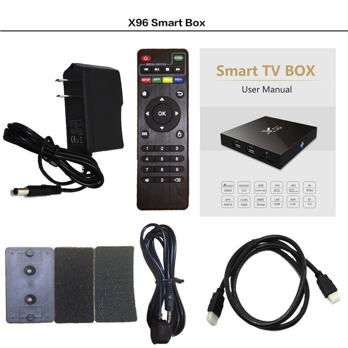 Kimdecent&reg; X96 Android 6.0 TV Box Amlogic S905X 2GB RAM 16GB ROM HDMI 2.0 Ultral HD 4K Video Playback Kodi pre-loaded... N6