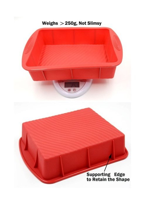 Silicone Bakeware Set - 5-Piece Non-Stick Silicone Baking Mold Set by ULee Including Rectangle Cake Mold, Round... N2