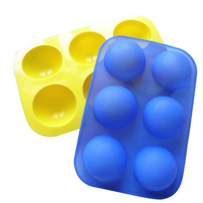 Wocuz 6 And a Half Hole Ball Silicone Mold, Cake Mold, Soap Mold, Jelly Mold, Pudding Mold, DIY Ice Mold