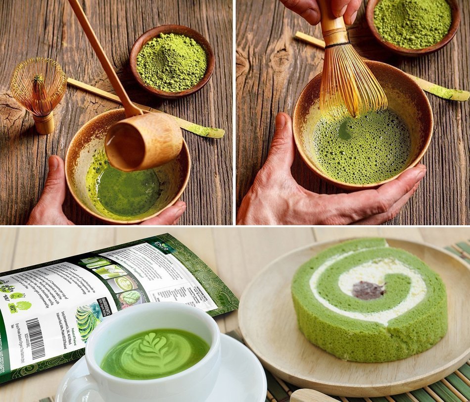 Enzo Organic Matcha Ceremonial Grade Green Tea Powder, Tropical Green - 4 Ounce N10