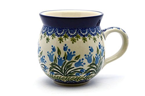 Polish Pottery Mug - 11 oz. Bubble - Blue Bells