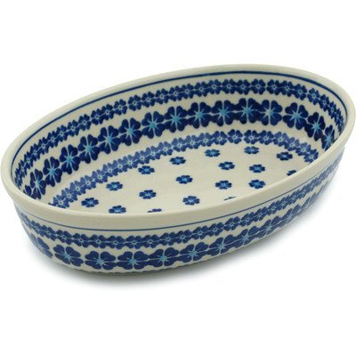 Polish Pottery Oval Baker 9-inch