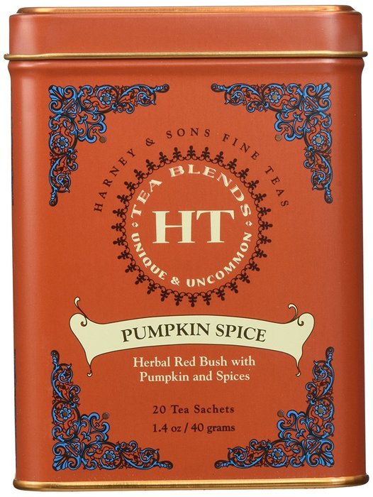 Harney & Sons Pumpkin Spice Rooibos Tea 20 ct Sachet Tin N3