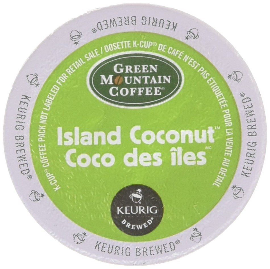 48 Count - Green Mountain Island Coconut K-Cup Coffee for Keurig Brewers