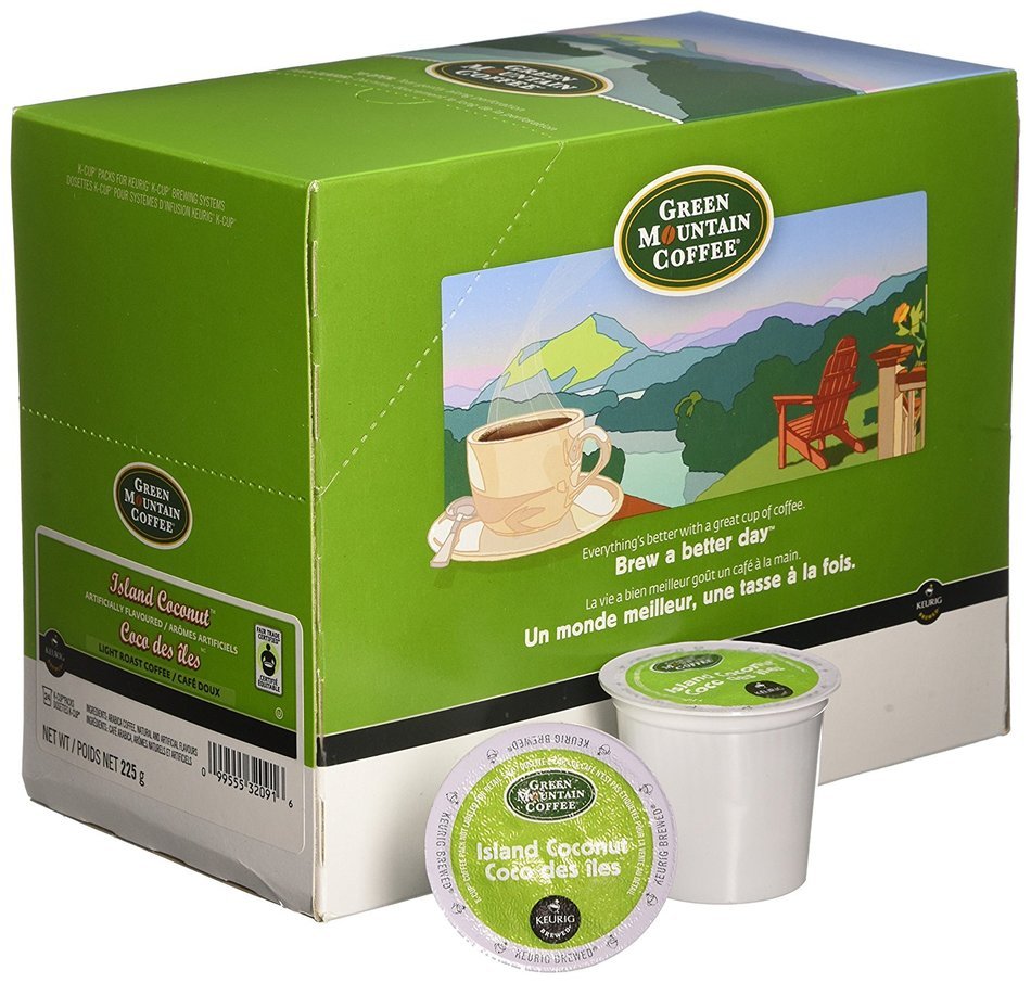 48 Count Green Mountain Island Coconut K Cup Coffee For Keurig