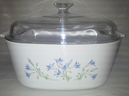 Corning Ware 5 Liter Casserole and Lid in the Blue Dusk pattern A-5-B