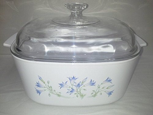 Corning Ware 5 Liter Casserole and Lid in the Blue Dusk pattern A-5-B N2