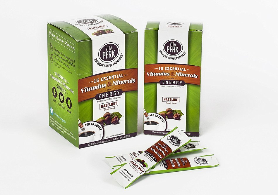 VitaPerk Energy Value Pack (37 stickpacks), Vanilla, Add HEALTHY ENERGY & Vitamins to Starbucks, Kuerig Green... N2