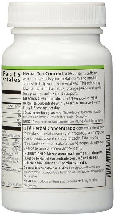 HERBALIFE HERBAL TEA CONCENTRATE - PEACH FLAVOR 1.8 OZ N2