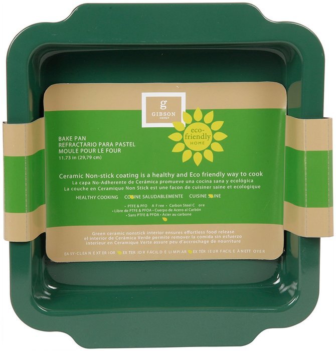Gibson Home Cookie Sheet with Ceramic Non Stick, 15", Green N3