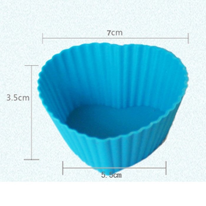 Set Of 6 Silicone Cake Baking Mold Cake Pan DIY Mold ( Heart-Shaped ) N2