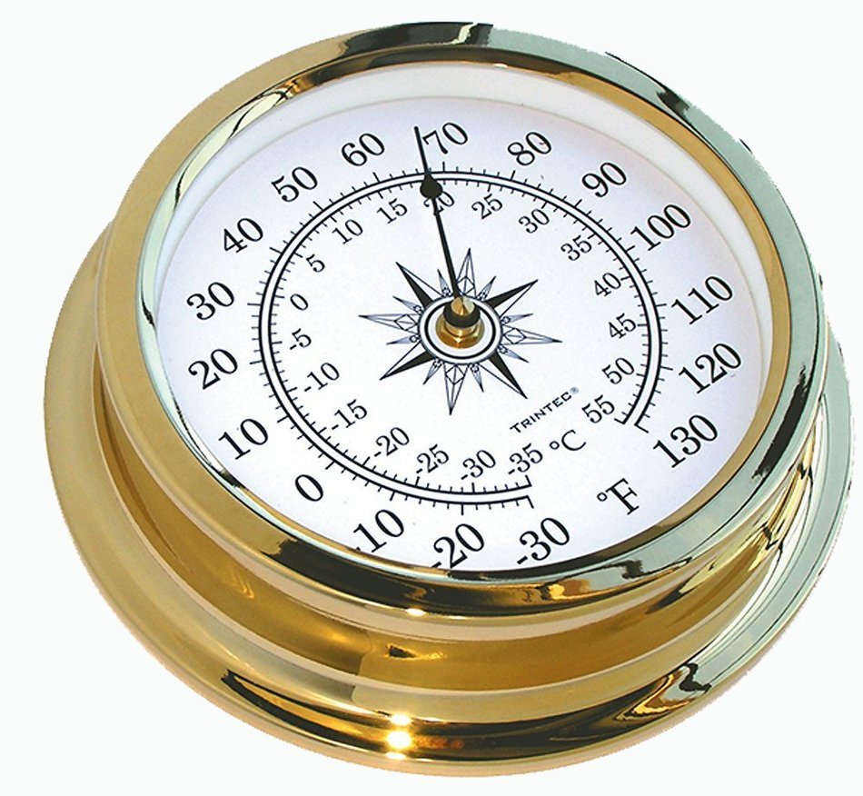 Trintec Marine Solaris Thermometer Solid Brass Marine Instrument SOL-03 On shore or Off shore