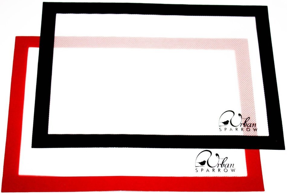 Urban Sparrow Silicone Baking Mat Set, 2 Large Non-Stick Silpat Style sheets with Measurements of 11X16 - 100%... N2
