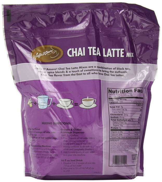 Chai Amore East India Spice Tea, Latte, 3-Pound N2