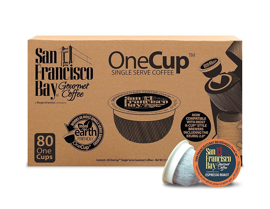 San Francisco Bay OneCup, Espresso Roast, 80 Single Serve Coffees