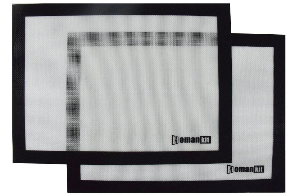 Homankit Silicone Baking Mats - Set of 2 Half Sheet (11 4/5" x 15 3/4"), Re-usable Non-stick Liner for Aluminum...