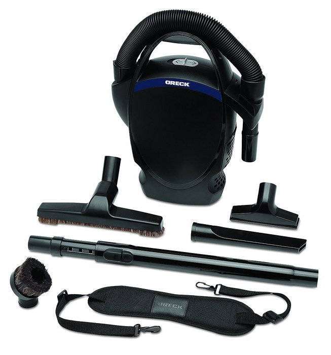 Oreck Axis Upright Lightweight Vacuum Cleaner - Purple Power Bundle with Oreck CC1600 Handheld Vac N2