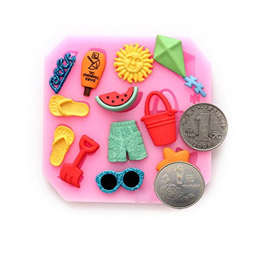 Sunshine Beach Silicone Fondant Cake Mold Decoration