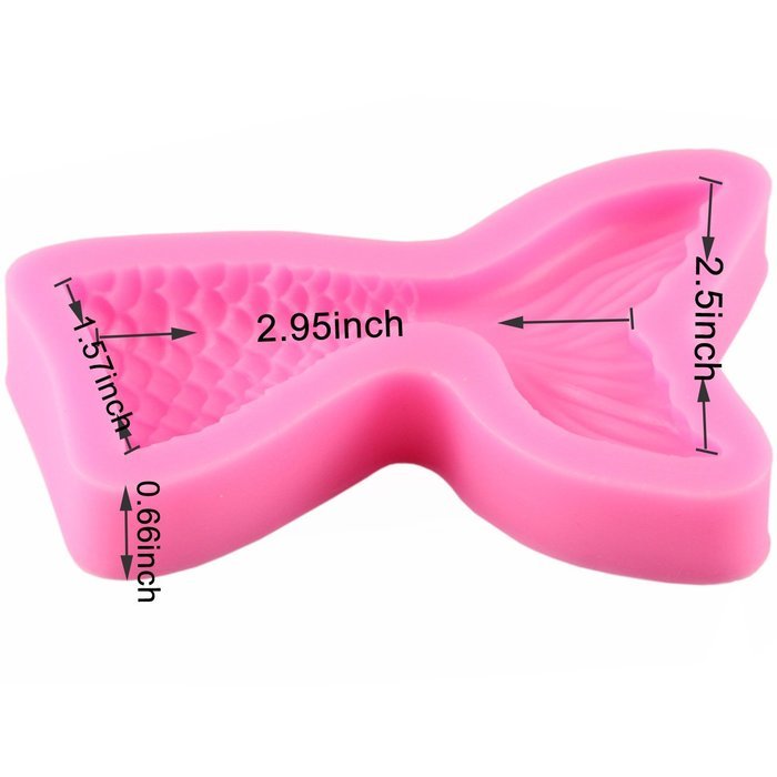 Mujiang Mermaid Tail Silicone Jelly Sugar Chocolate Fondant Molds Large+Small N6