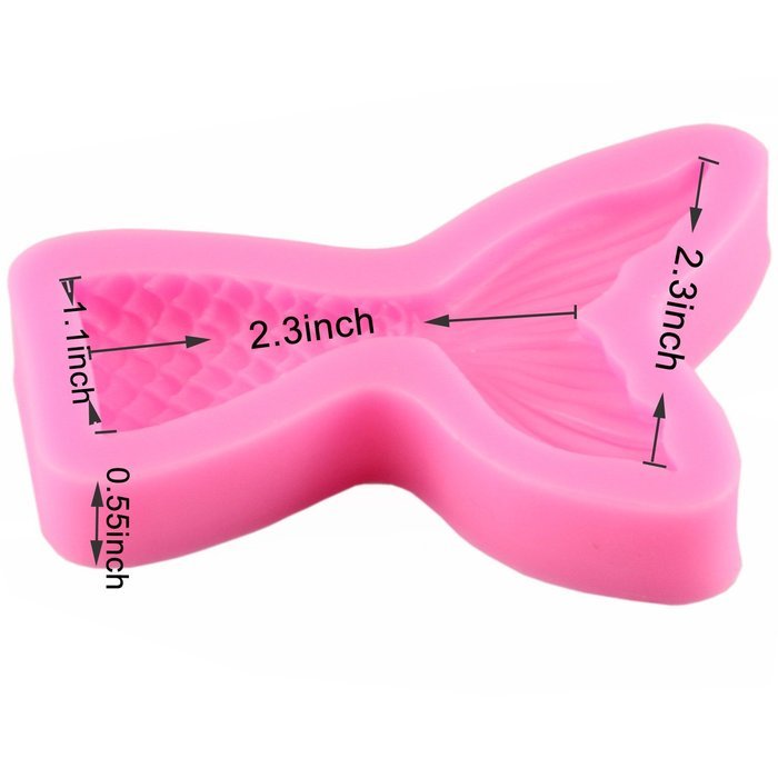 Mujiang Mermaid Tail Silicone Jelly Sugar Chocolate Fondant Molds Large+Small N7