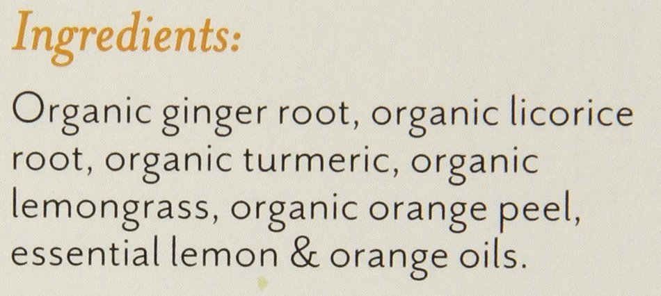 Rishi Tea Organic Turmeric Ginger Tea Bags, 15 Count (Pack of 6) N5