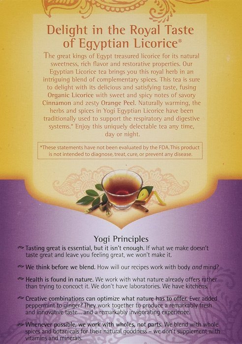 yogi egyptian licorice tea bags - 3 pack with 16 bags in each N2