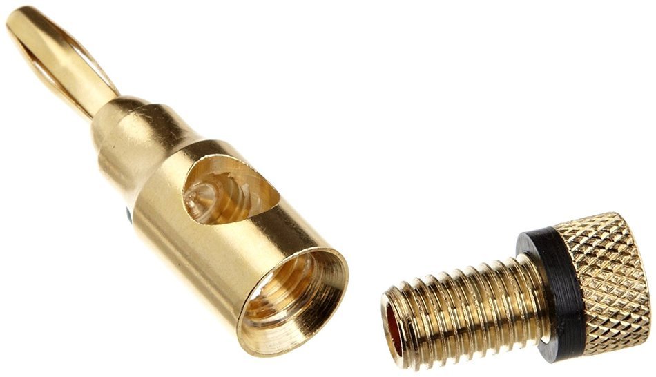 AmazonBasics 24k Gold Connector Banana Plugs - 24-Pack (12 Red, 12 Black) N3