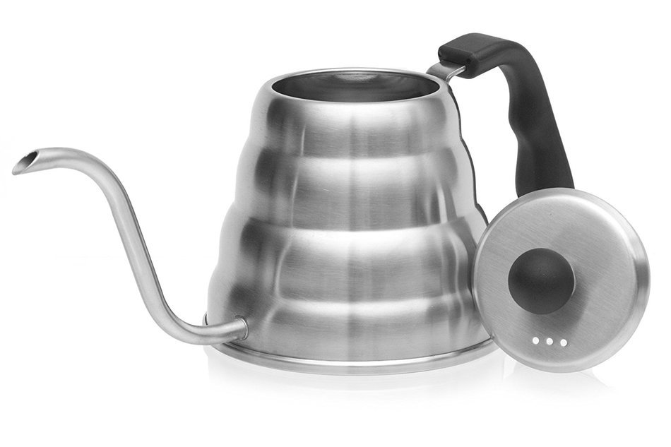Pour Over Coffee Drip Kettle. Premium Stainless Steel Gooseneck Tea Kettle By Simple Kitchen Products. N2