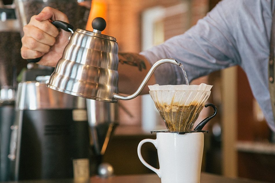 Pour Over Coffee Drip Kettle. Premium Stainless Steel Gooseneck Tea Kettle By Simple Kitchen Products. N5