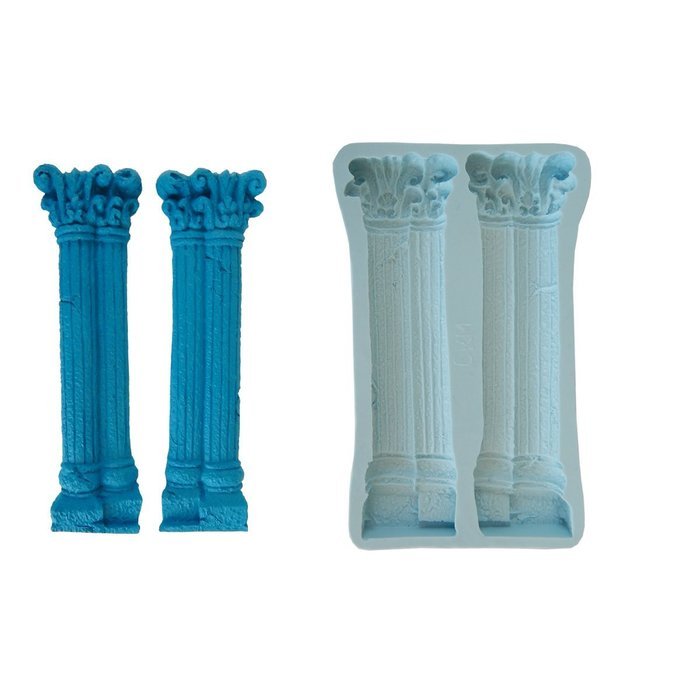 Silicone Molds Roman Column Cake Decorating Fondant Gompaste M4700 By Ok Molds