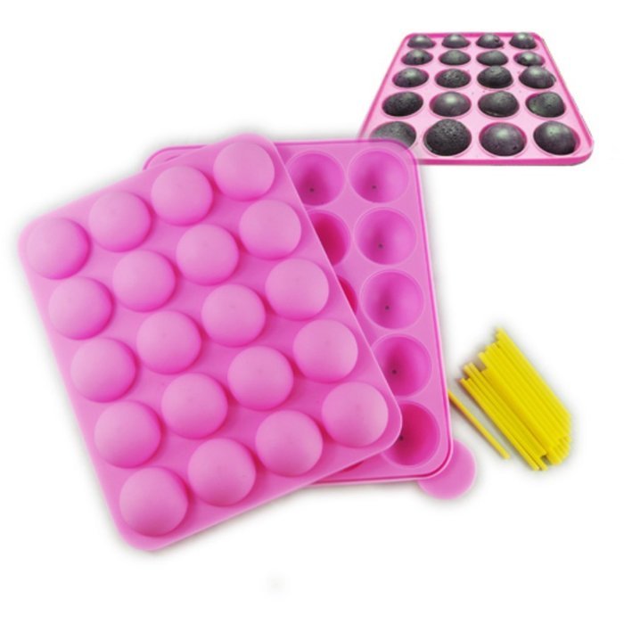 NAVA New 20 Cup Tasty Top Cake Pop Mold Tray Easy Instant Silicone Baking Flex Pan N2