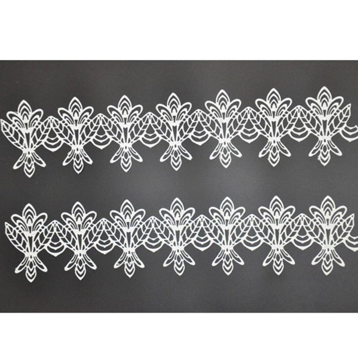 FOUR-C Cake Making Supplies Silicone Lace Mat Cake Decoration Mold Color Pink N3