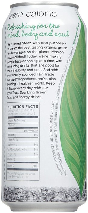 Steaz Zero Calorie Tea - Peach Mango - 16 OZ - 12 pk N3