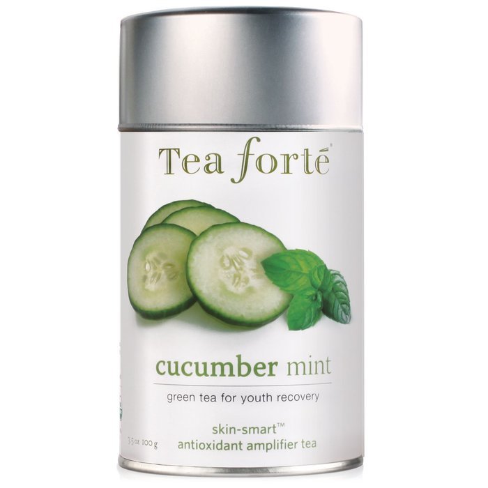 Tea Forte Skin-Smart CUCUMBER MINT Organic Loose Leaf Green Tea, 3.17 Ounce Tea Tin