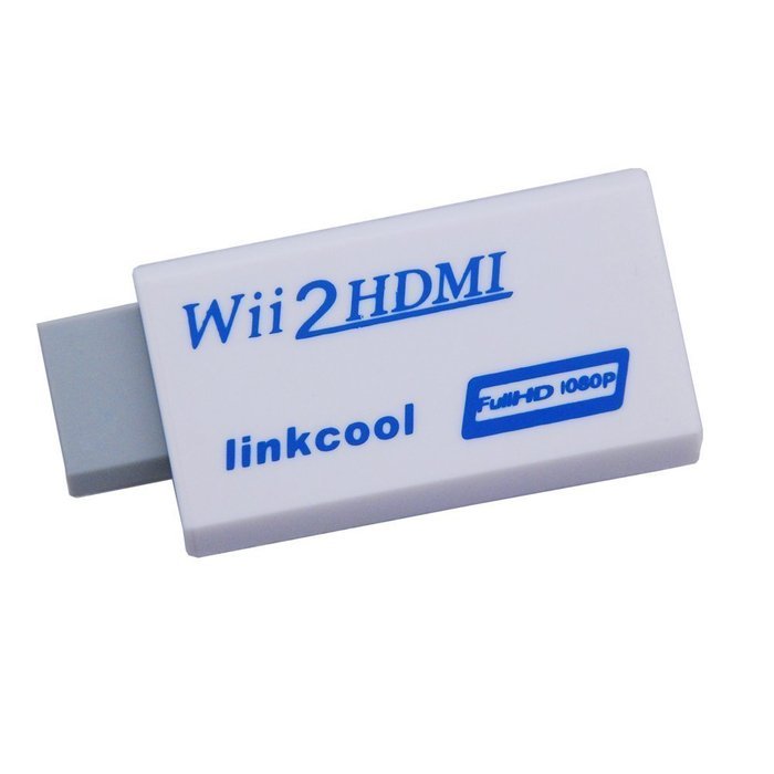 Linkcool Wii to HDMI 720P / 1080P HD Output Upscaling Converter - Supports All Wii Display Modes, HDMI Upscale