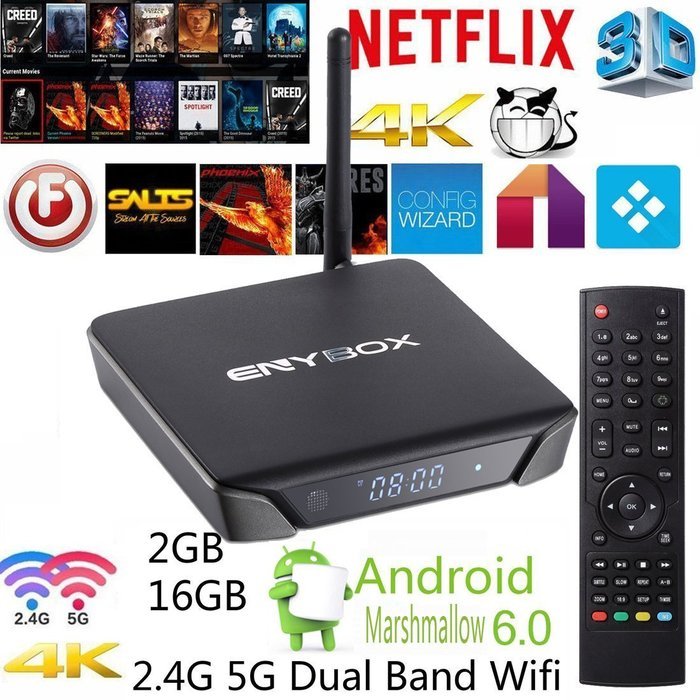 HONGYU&reg; T95X Android 6.0 TV BOX HD KODI 16.1 Fully Loaded XBMC Amlogic S905X Quad Core 64bit 1GB / 8GB Wifi Ethernet... N12