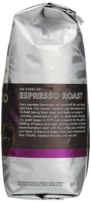 Starbucks Espresso Roast Whole Bean Coffee, 12 Ounce, 6 Count N3