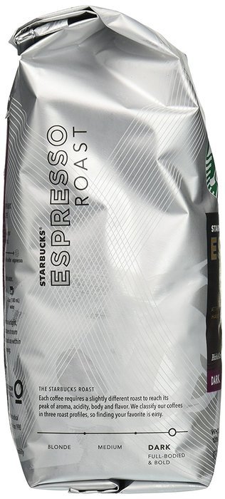 Starbucks Espresso Roast Whole Bean Coffee, 12 Ounce, 6 Count N4