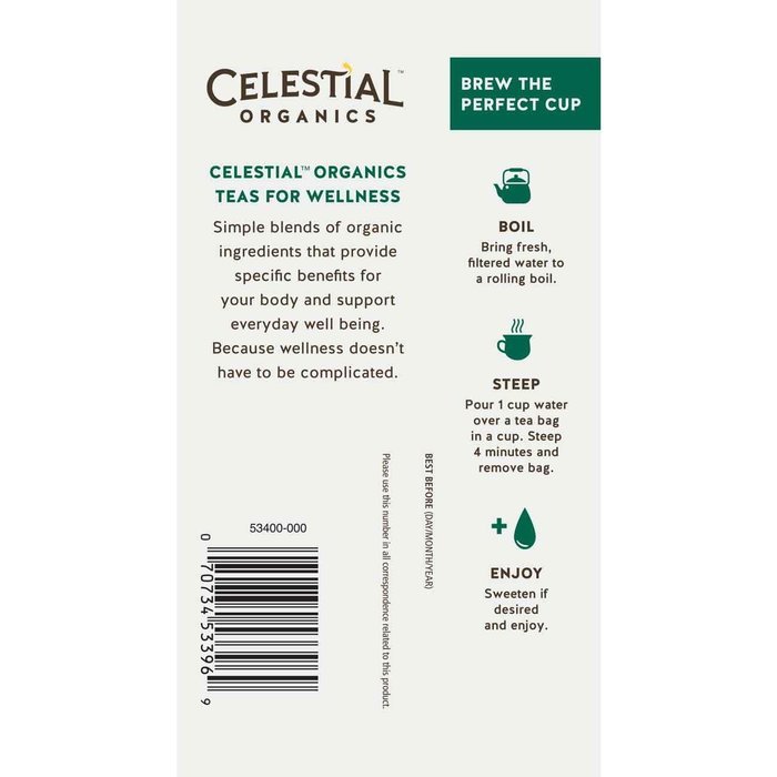 Celestial Organics Herbal Tea, Digestion, 20 Count (Pack of 6) N2