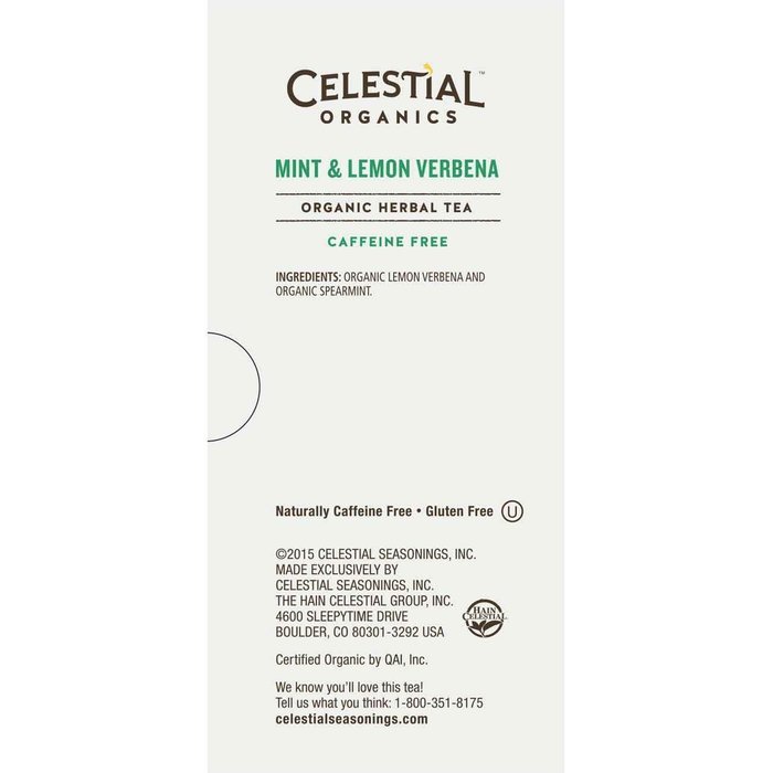 Celestial Organics Herbal Tea, Digestion, 20 Count (Pack of 6) N22